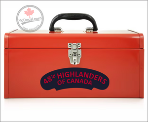 '48th Highlanders' WWII Shoulder Flash' Premium Vinyl Decal / Sticker