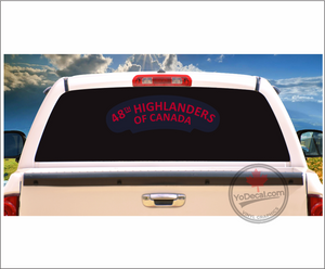 '48th Highlanders' WWII Shoulder Flash' Premium Vinyl Decal / Sticker