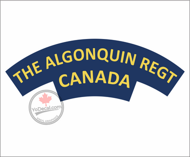 'Algonquin Regiment' WWII Shoulder Flash' Premium Vinyl Decal / Sticker