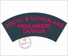 'Argyll & Sutherland Highlanders' WWII Shoulder Flash' Premium Vinyl Decal / Sticker