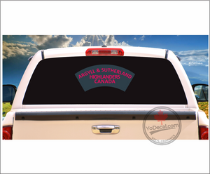 'Argyll & Sutherland Highlanders' WWII Shoulder Flash' Premium Vinyl Decal / Sticker