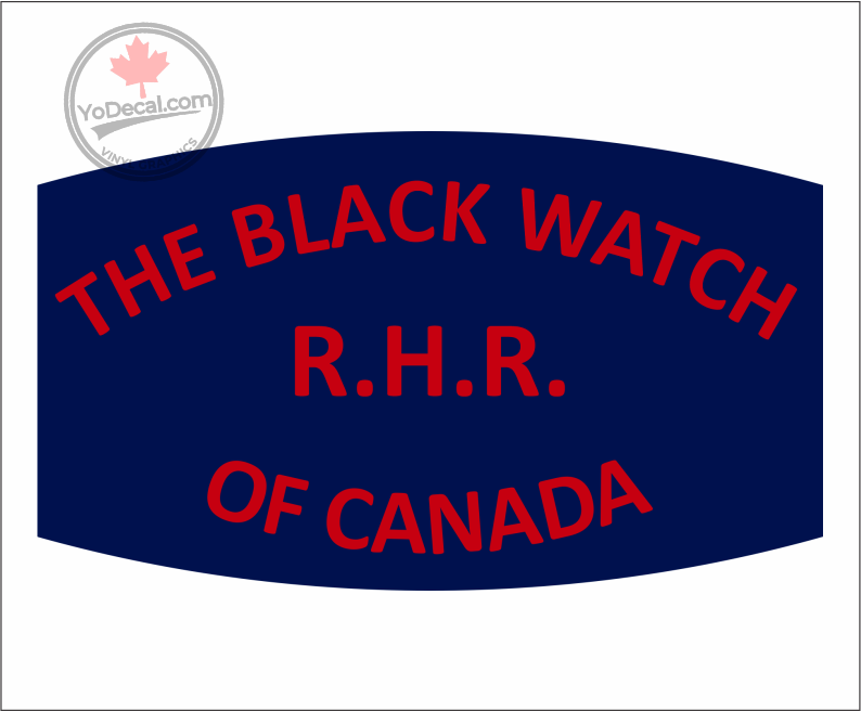 Black Watch WWII Shoulder Flash' Premium Vinyl Decal / Sticker