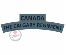 'Calgary Regiment WWII Shoulder Flash' Premium Vinyl Decal / Sticker