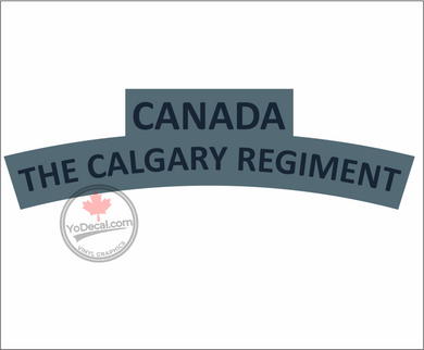 'Calgary Regiment WWII Shoulder Flash' Premium Vinyl Decal / Sticker