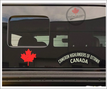 'Cameron Highlanders of Ottawa' WWII Shoulder Flash' Premium Vinyl Decal / Sticker