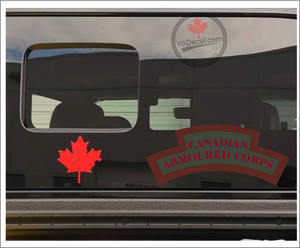 'Canadian Armoured Corps' WWII Shoulder Flash' Premium Vinyl Decal / Sticker