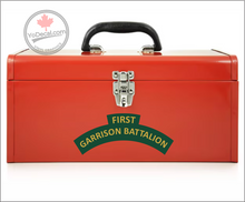 'Canadian First Garrison Battalion' WWII Shoulder Flash Premium Vinyl Decal / Sticker