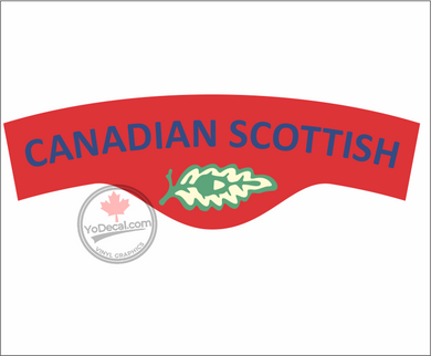 'Canadian Scottish Regiment' WWII Shoulder Flash Premium Vinyl Decal / Sticker