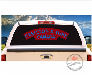 Carleton & York Regiment WWII Shoulder Flash' Premium Vinyl Decal / Sticker