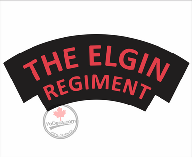 'Elgin Regiment' WWII Shoulder Flash Premium Vinyl Decal / Sticker