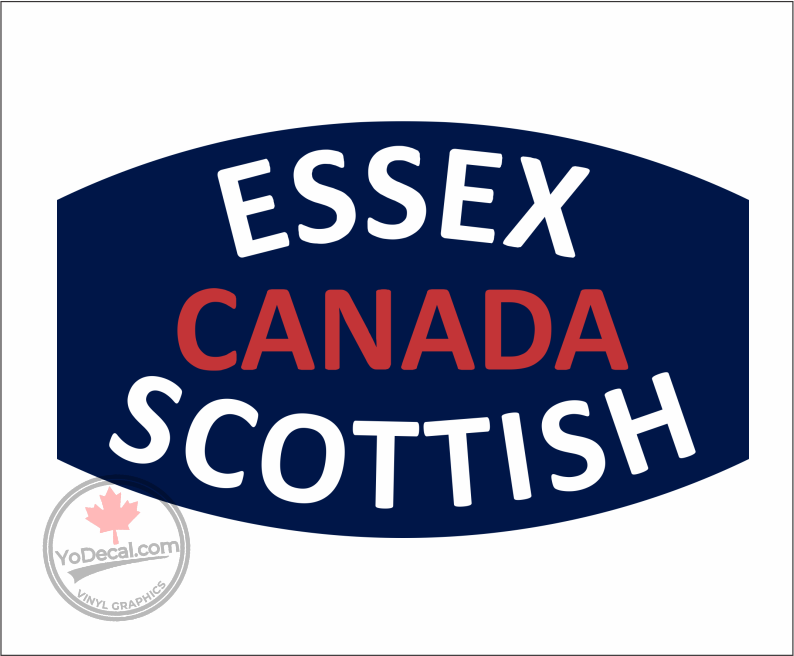 Essex Scottish WWII Shoulder Flash' Premium Vinyl Decal / Sticker