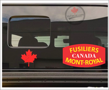 'Fusiliers Mont-Royal' WWII Shoulder Flash Premium Vinyl Decal / Sticker