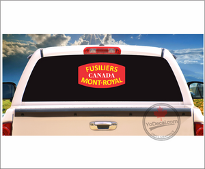 'Fusiliers Mont-Royal' WWII Shoulder Flash Premium Vinyl Decal / Sticker