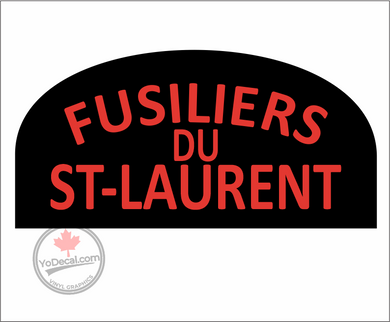 'Fusiliers du St-Laurent' WWII Shoulder Flash Premium Vinyl Decal / Sticker