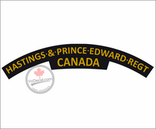 Hastings & Prince Edward Regiment WWII Shoulder Flash' Premium Vinyl Decal / Sticker