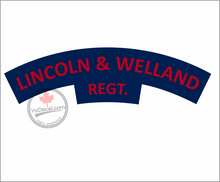 Lincoln & Welland Regiment WWII Shoulder Flash' Premium Vinyl Decal / Sticker