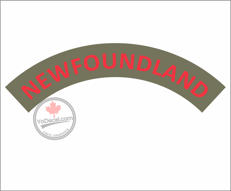 'Newfoundland' WWII Shoulder Flash Premium Vinyl Decal / Sticker