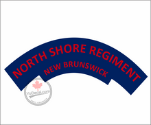 North Shore Regiment New Brunswick WWII Shoulder Flash' Premium Vinyl Decal / Sticker