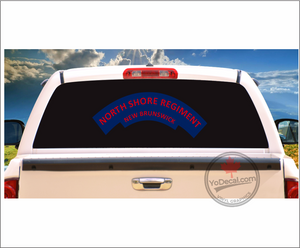 North Shore Regiment New Brunswick WWII Shoulder Flash' Premium Vinyl Decal / Sticker