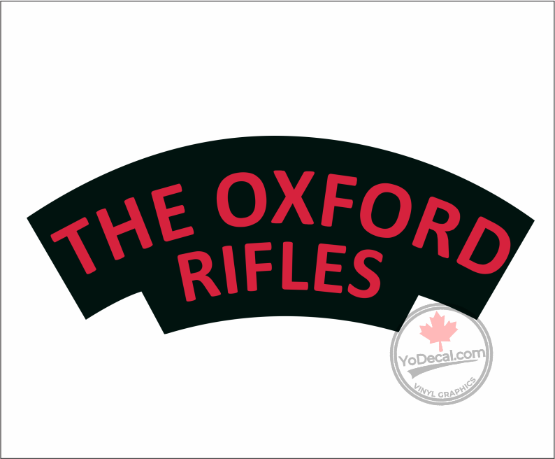 Oxford Rifles WWII Shoulder Flash' Premium Vinyl Decal / Sticker