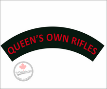 Queen's Own Rifles WWII Shoulder Flash' Premium Vinyl Decal / Sticker