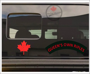 Queen's Own Rifles WWII Shoulder Flash' Premium Vinyl Decal / Sticker