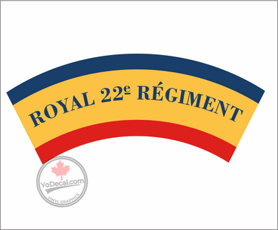 Royal 22e Regiment WWII Shoulder Flash' Premium Vinyl Decal / Sticker