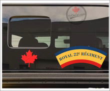 Royal 22e Regiment WWII Shoulder Flash' Premium Vinyl Decal / Sticker