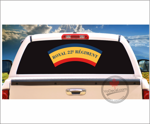 Royal 22e Regiment WWII Shoulder Flash' Premium Vinyl Decal / Sticker