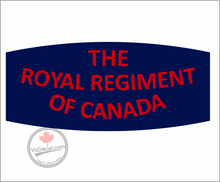 The Royal Regiment of Canada WWII Shoulder Flash' Premium Vinyl Decal / Sticker