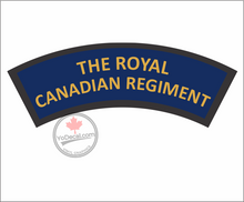 'Royal Canadian Regiment' WWII Shoulder Flash' Premium Vinyl Decal / Sticker