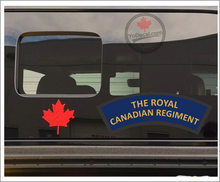 'Royal Canadian Regiment' WWII Shoulder Flash' Premium Vinyl Decal / Sticker