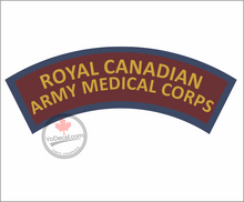 'Royal Canadian Army Medical Corps' WWII Shoulder Flash' Premium Vinyl Decal / Sticker