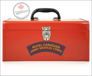 'Royal Canadian Army Medical Corps' WWII Shoulder Flash' Premium Vinyl Decal / Sticker