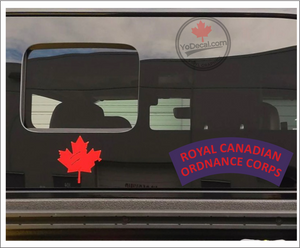 'Royal Canadian Ordnance Corps' WWII Shoulder Flash' Premium Vinyl Decal / Sticker