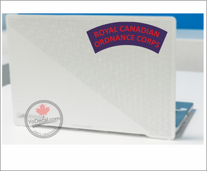 'Royal Canadian Ordnance Corps' WWII Shoulder Flash' Premium Vinyl Decal / Sticker