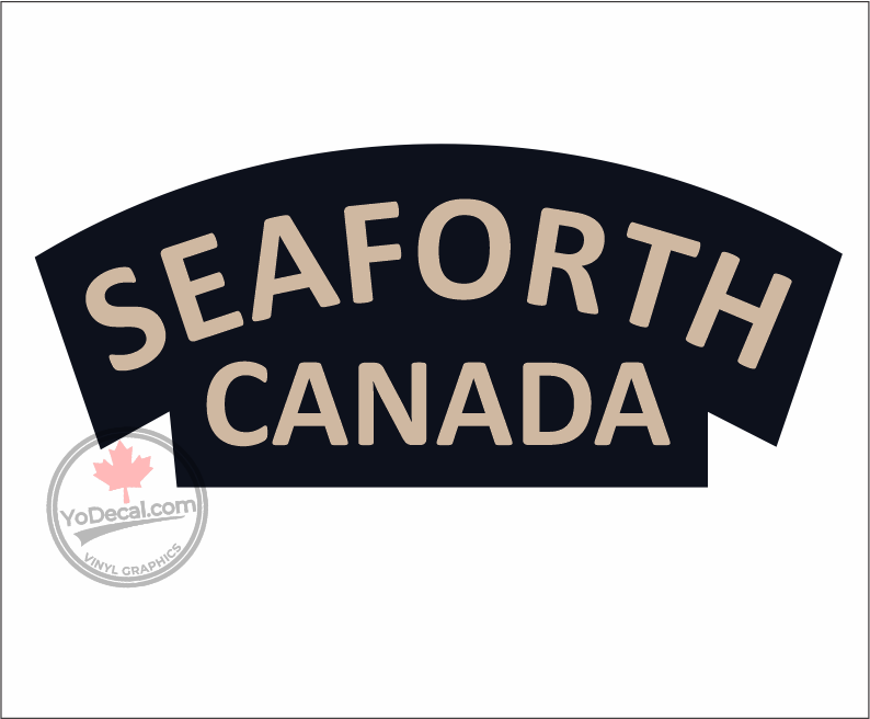 Seaforth Highlanders Canada WWII Shoulder Flash' Premium Vinyl Decal / Sticker