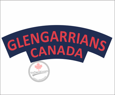 'Stormont, Dundas and Glengarry Highlanders' WWII Shoulder Flash' Premium Vinyl Decal / Sticker