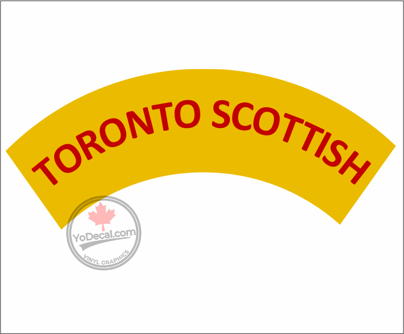 Toronto Scottish WWII Shoulder Flash' Premium Vinyl Decal / Sticker