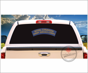 'Royal Canadian Army Service Corps' WWII Shoulder Flash' Premium Vinyl Decal / Sticker