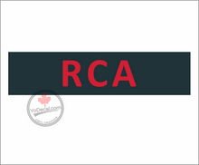 'Royal Canadian Artillery' WWII Shoulder Flash' Premium Vinyl Decal / Sticker