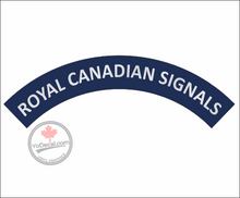 'Royal Canadian Signals' WWII Shoulder Flash Premium Vinyl Decal / Sticker