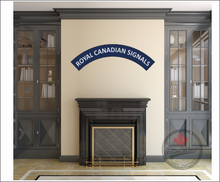 'Royal Canadian Signals' WWII Shoulder Flash Premium Vinyl Decal / Sticker