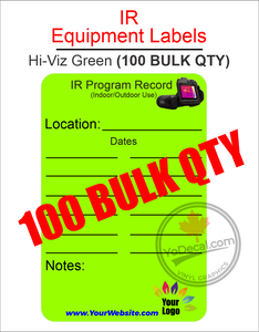 Customizable Waterproof Panel Labels for Infrared (IR) Thermal Imaging