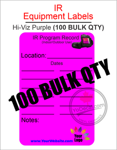 Customizable Waterproof Panel Labels for Infrared (IR) Thermal Imaging