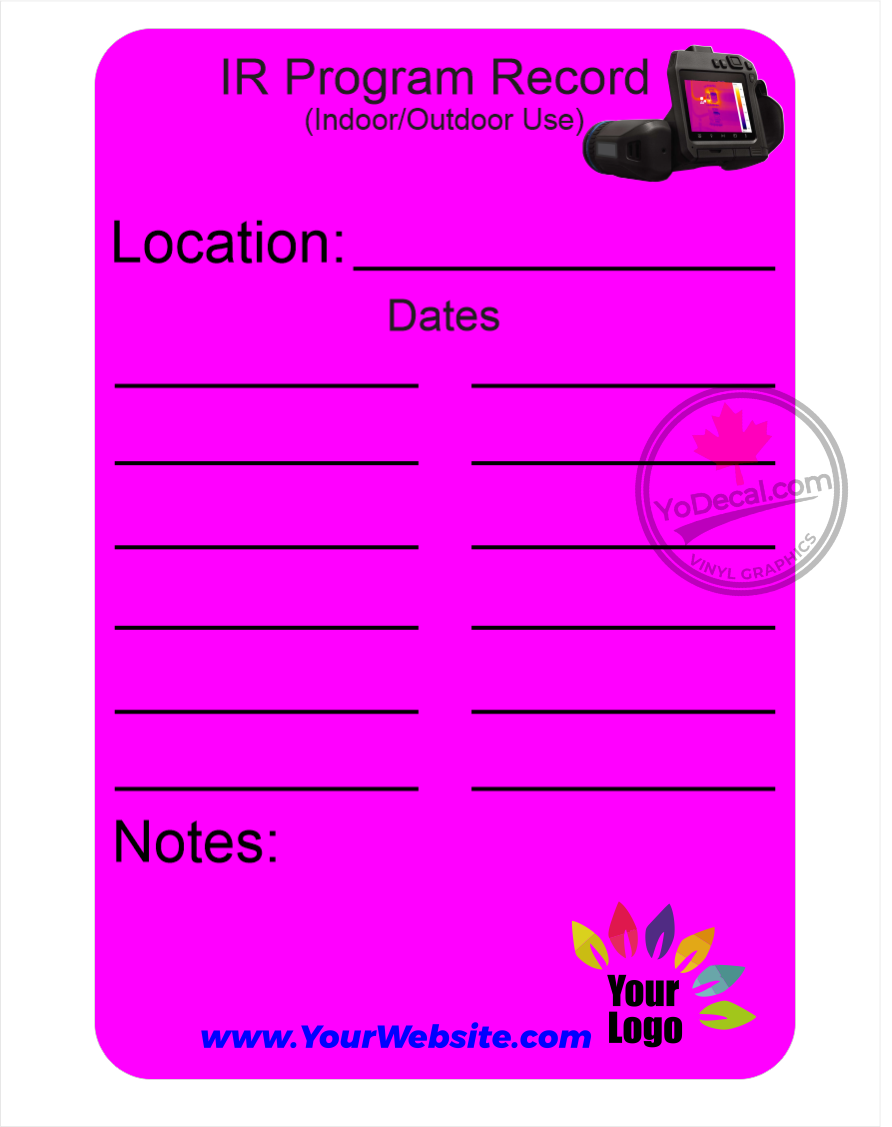 Customizable Waterproof Panel Labels for Infrared (IR) Thermal Imaging ...