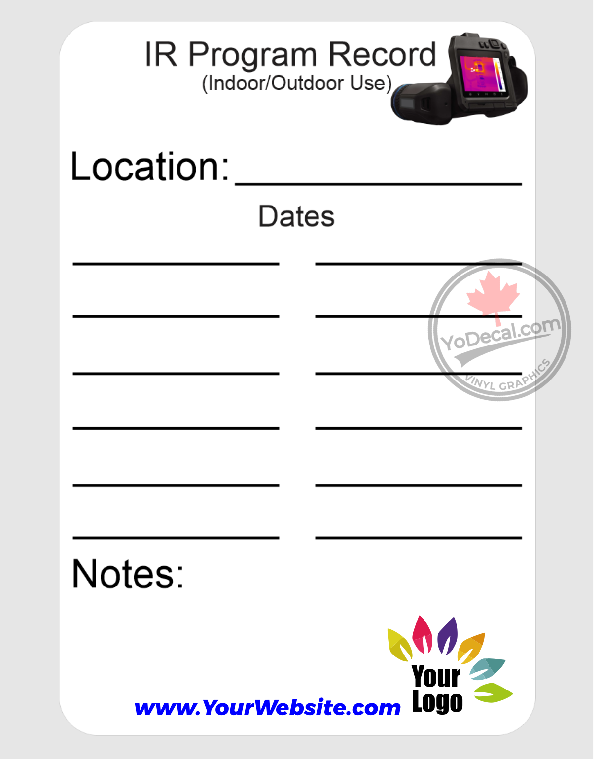 Infrared Inspection Sticker Customizable Waterproof Panel Labels for Infrared (IR) Thermal Imaging ...