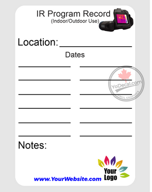 Customizable Waterproof Panel Labels for Infrared (IR) Thermal Imaging