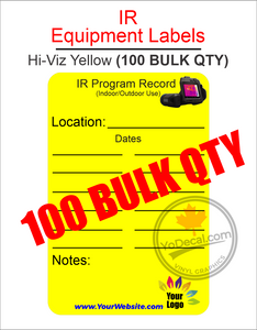 Customizable Waterproof Panel Labels for Infrared (IR) Thermal Imaging