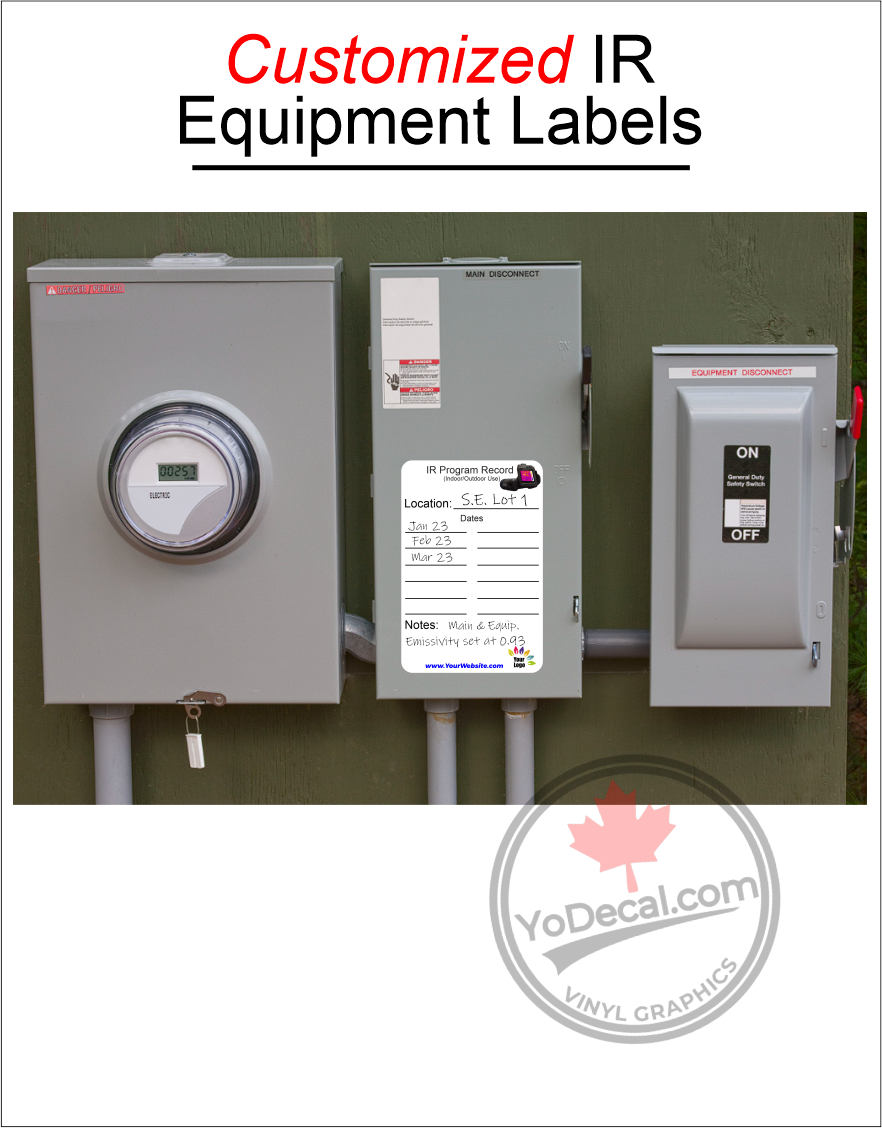 Customizable Waterproof Panel Labels for Infrared (IR) Thermal Imaging ...